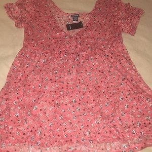 Torrid floral lace blouse